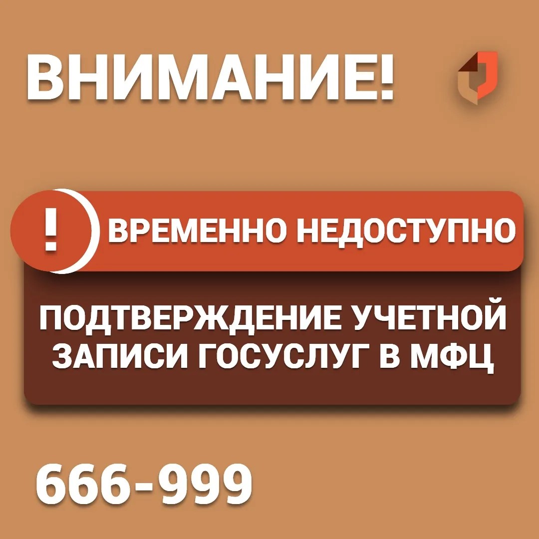 Подтверждение Госуслуг в МФЦ ограничено