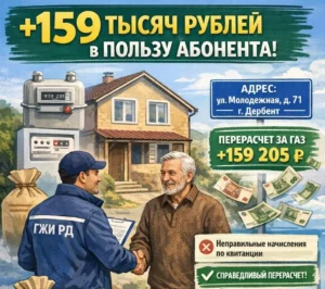 Житель Дербента отсудил у газовиков 159 тысяч рублей переплаты