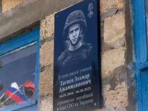 В Сулейман-Стальском районе открыли мемориальные доски трём участникам СВО